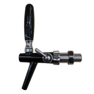 Black plastic compensator beer tap 1/2” thread 5/16” inlet