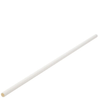 Paper Bottle White Straw 10.5″ (26cm) Box of 250, set of 24