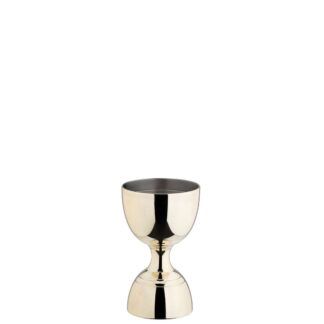 Gold Round Bulb Jigger 25ml/50ml, set of 6