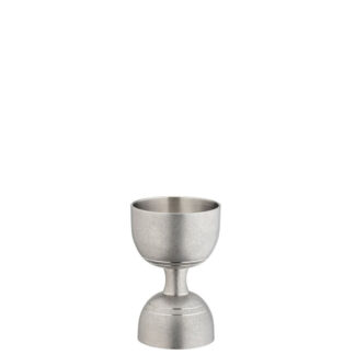 Distressed Steel Bulb Jigger 25ml/50ml, set of 6