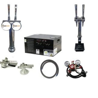 New Two Product Mixed Gas Keg Beer Dispense Kit With 2 Out Font
