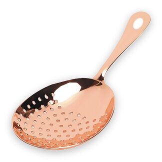Julep strainer, copper finish